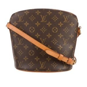 USED Louis Vuitton Monogram Drouot Bag.